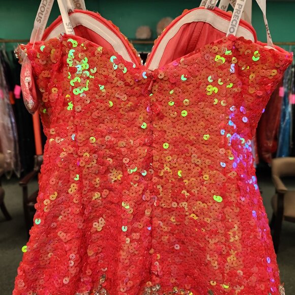 Precious Formals O10572 Size 2 Coral Prom Dress/Evening Gown - Picture 7 of 8